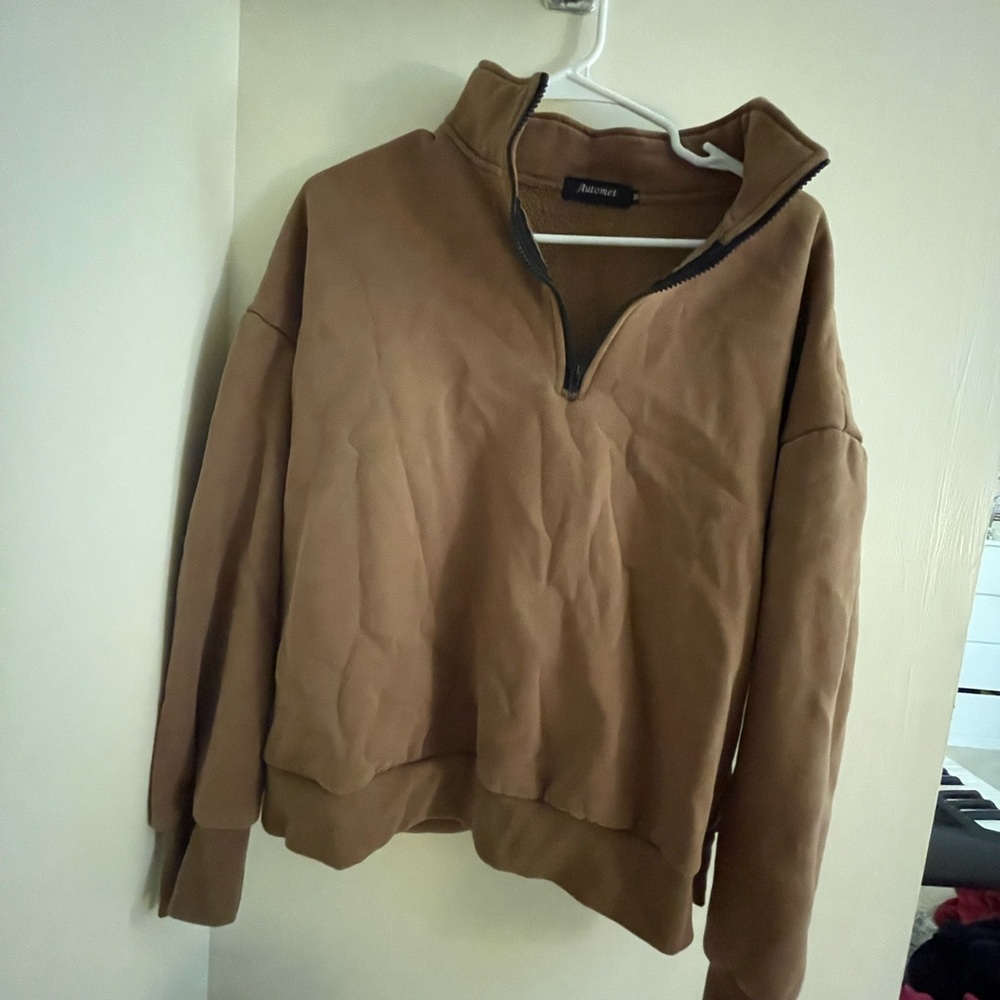 Brown Half-Zip Pullover